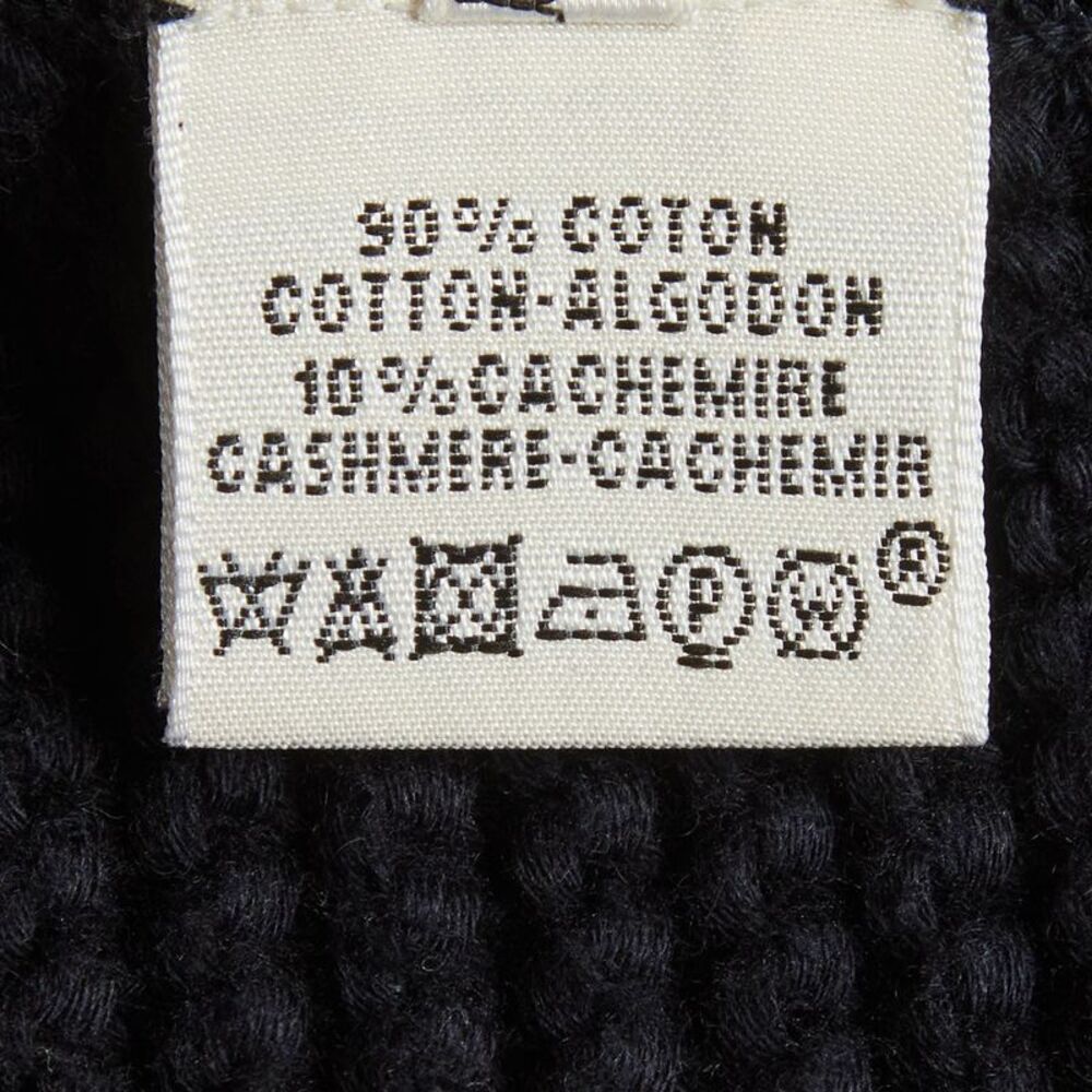Hermes Black Printed Cotton And Purl Knit Long Cardigan S - Picture 5 of 6